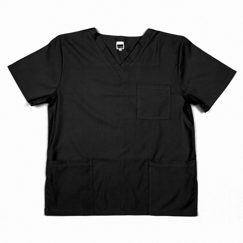 Stretch Range:  Men’s Scrub Top - Black