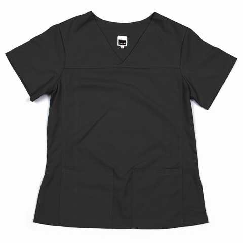 Stretch Range: Women's Scrub Top - Black