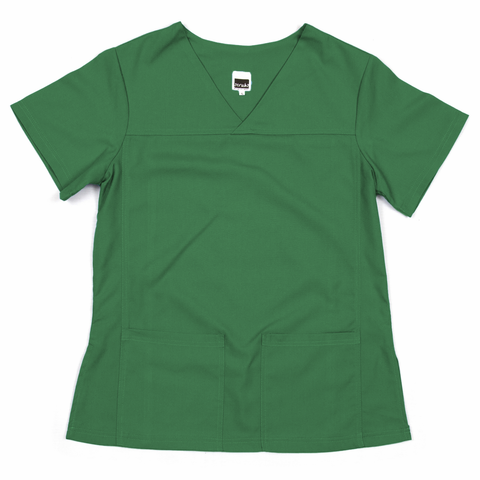 Stretch Range: Women's Scrub Top - Bottle Green