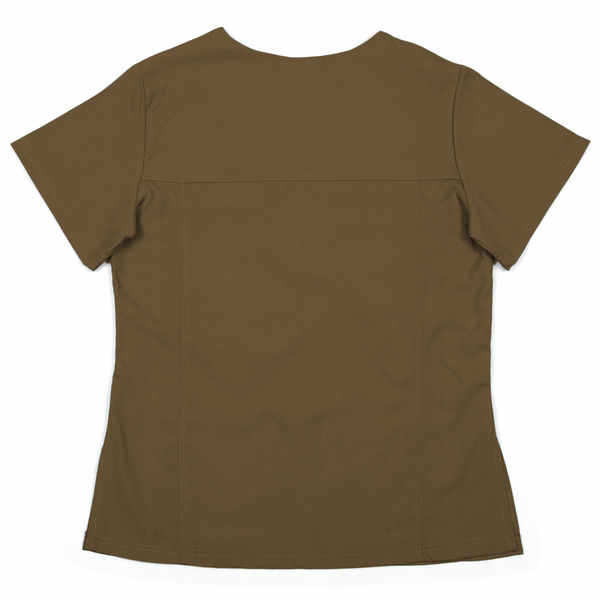Stretch Range: Women's Scrub Top - Chocolate