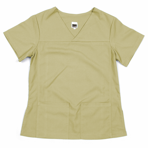 Stretch Range: Women's Scrub Top - LT Stone