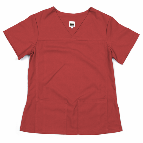 Stretch Range: Women's Scrub Top - Maroon