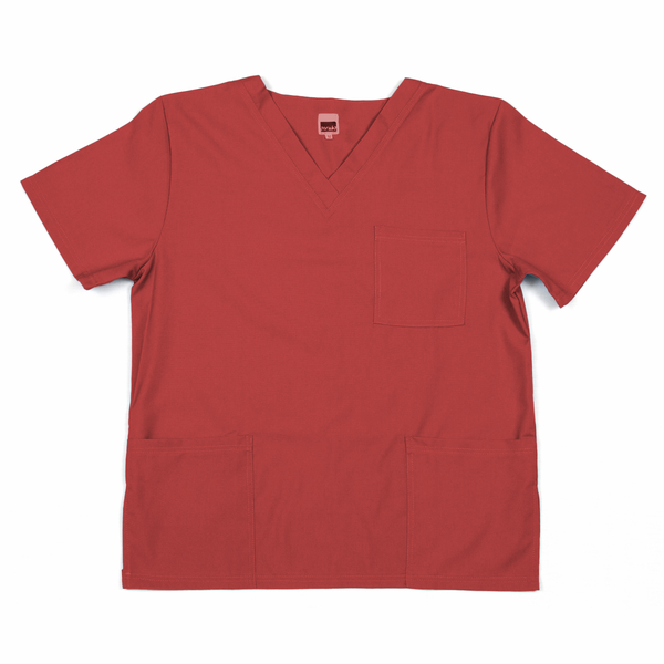 Stretch Range:  Men’s Scrub Top - Maroon