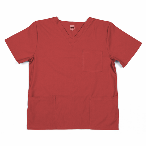Stretch Range:  Men’s Scrub Top - Maroon