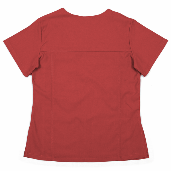 Stretch Range: Women's Scrub Top - Maroon