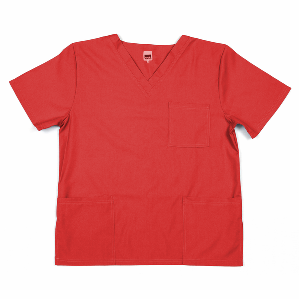 Stretch Range:  Men’s Scrub Top - Red