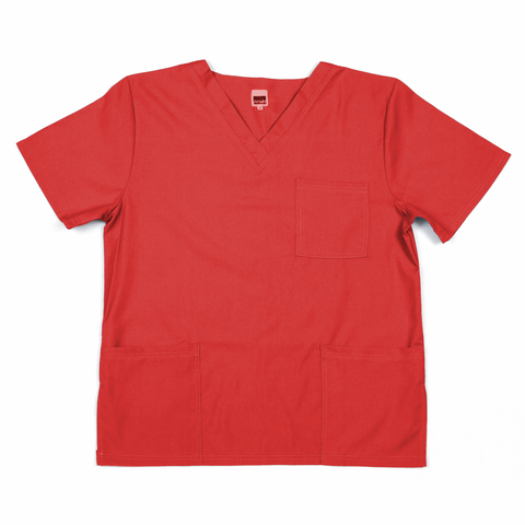 Stretch Range:  Men’s Scrub Top - Red