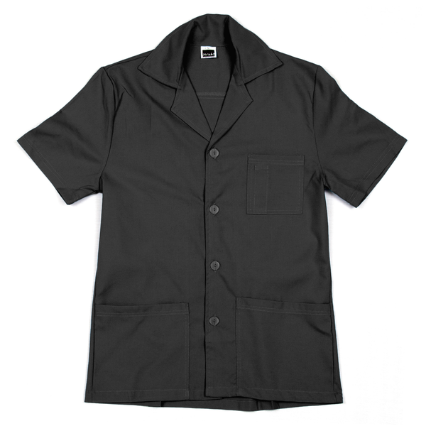 Unisex Doctors Jacket Poplin Short Sleeves - Medium Black