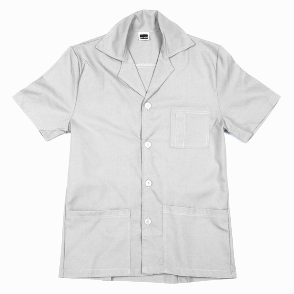 Unisex Doctors Jacket Poplin Short Sleeves - Medium White