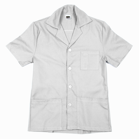 Unisex Doctors Jacket Poplin Short Sleeves - Large White