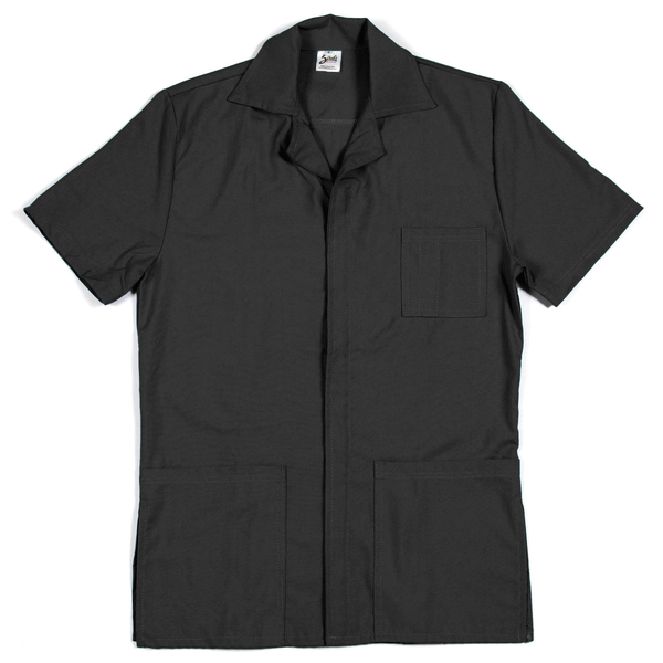 Unisex Doctors Zipped Jacket Poplin Short Sleeves - XL Black
