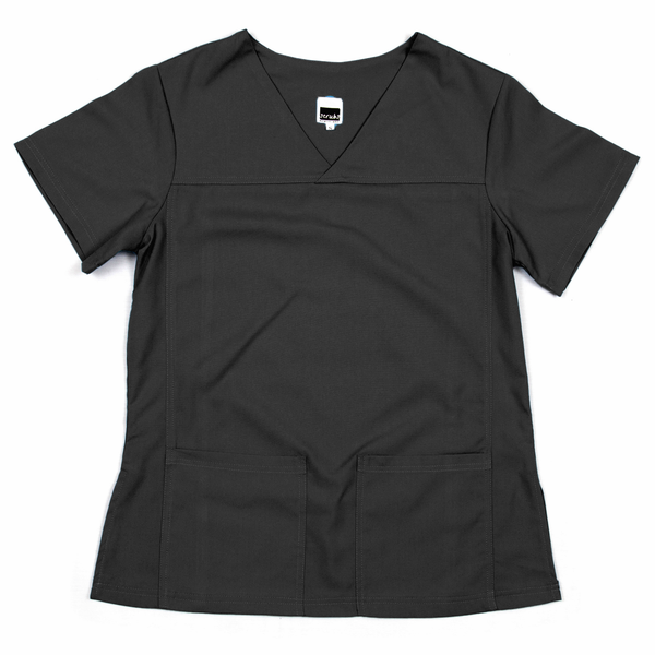Women's Scrub Top Poplin - XS Black
